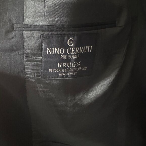 Vintage Nino Cerruti Navy Blazer Union Made USA suit jacket Mens 44R sport coat - Picture 6 of 7